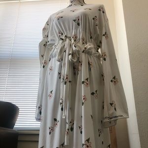 Flower Midriff Maxi Dress